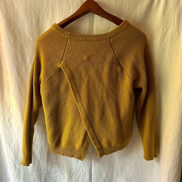 Madewell Mustard Yellow Crew Neck Sweater - Picture 2 of 3